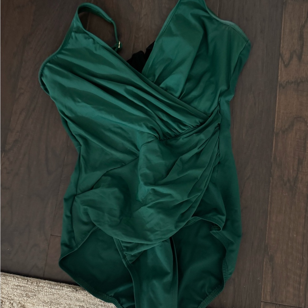 Miraclesuit Green One Piece Swimsuit